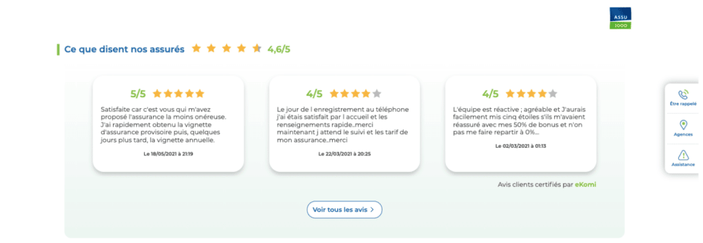 Avis clients assu 2000