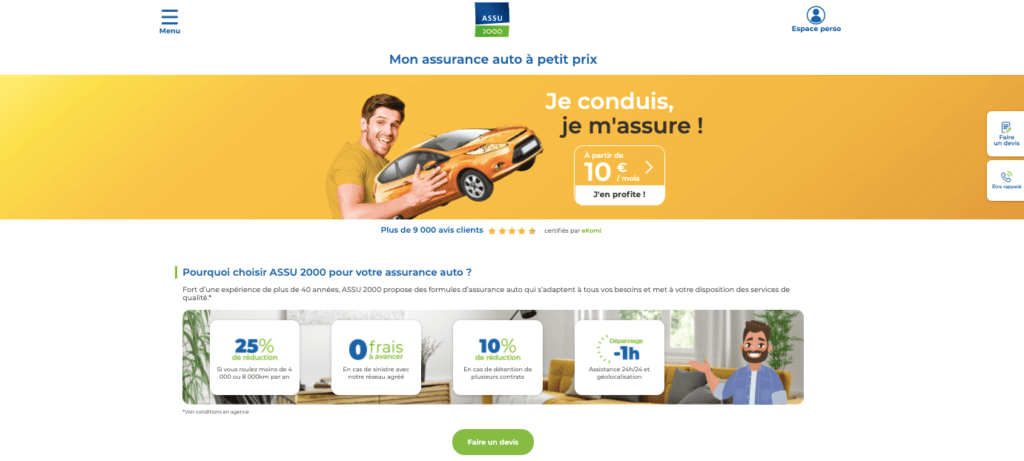 Assu 2000 avis assurance auto