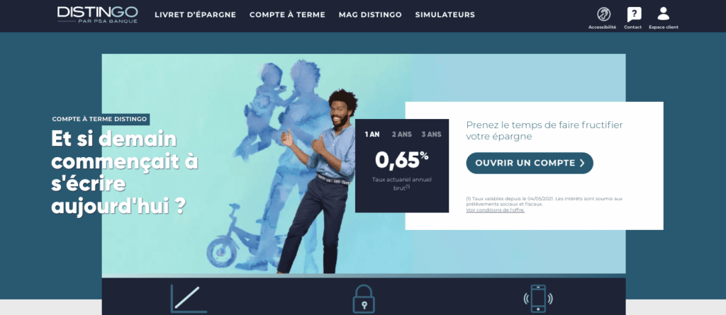 Dépôt à terme Distingo PSa banque