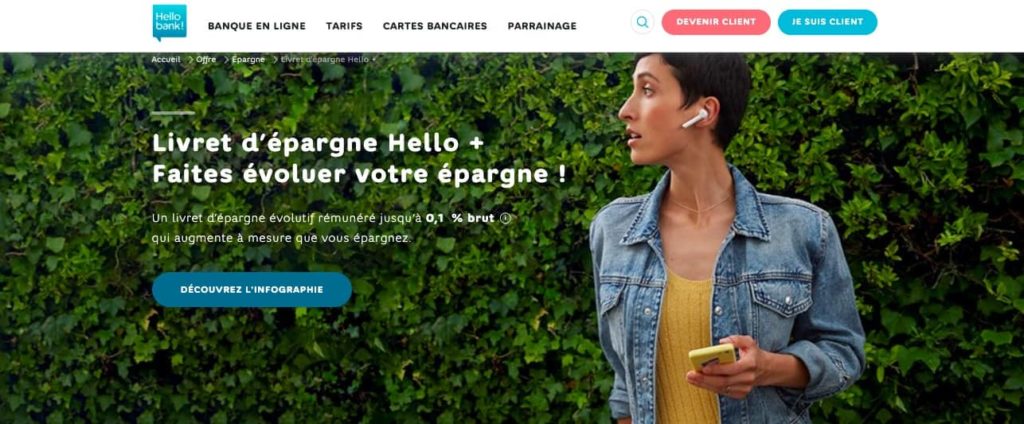 Livret d'épargne Hello bank! Hello +