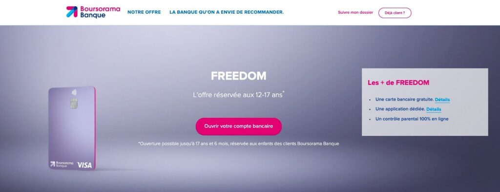 Créer un compte bancaire en ligne pour mineur