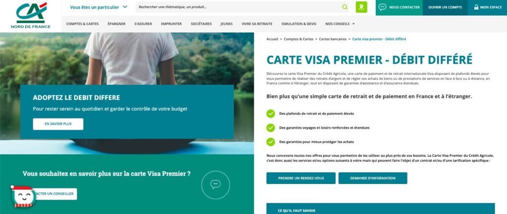 Crédit Agricole avis Visa Premier