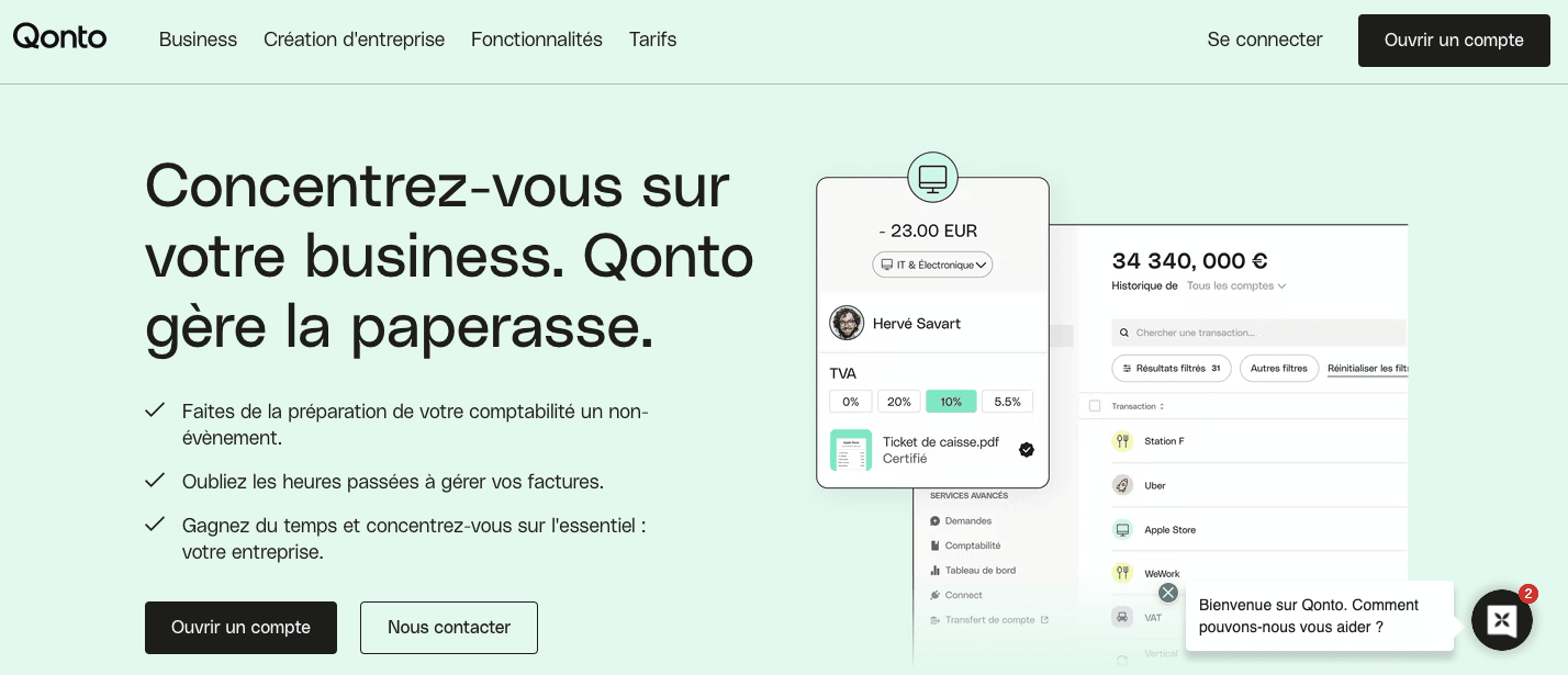 compte pro en ligne auto entrepreneur avantages
