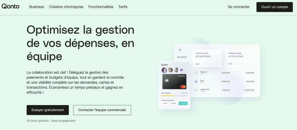 Qonto avis fonctionnalités