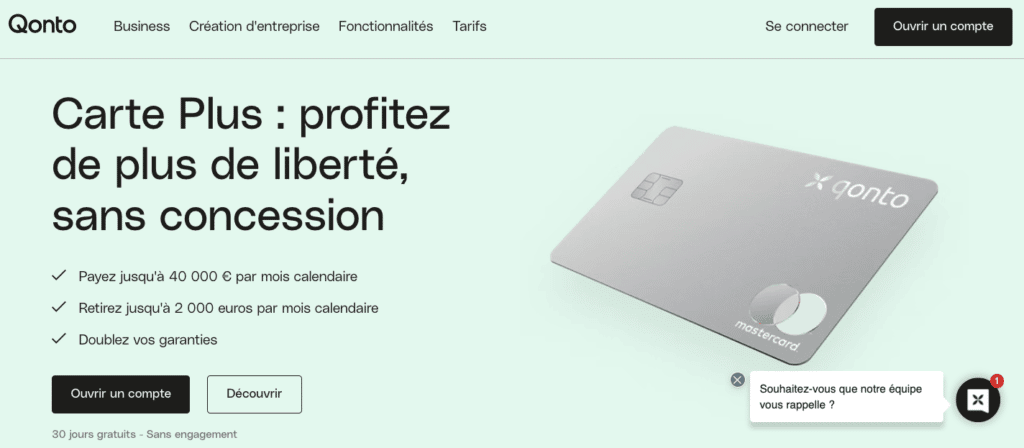 Qonto avis Carte Plus