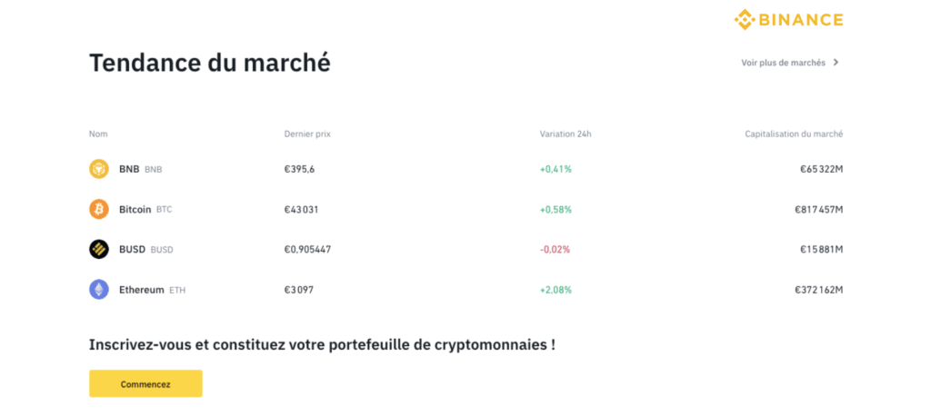 Binance parrainage gain filleul