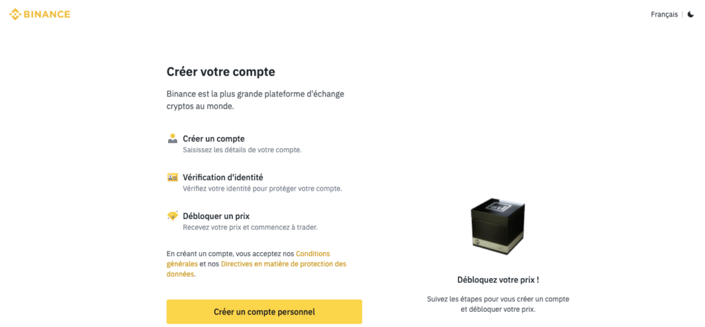 Binance avis inscription