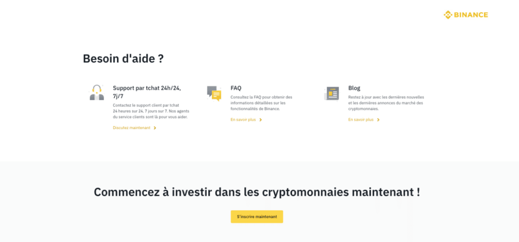 Binance avis service client