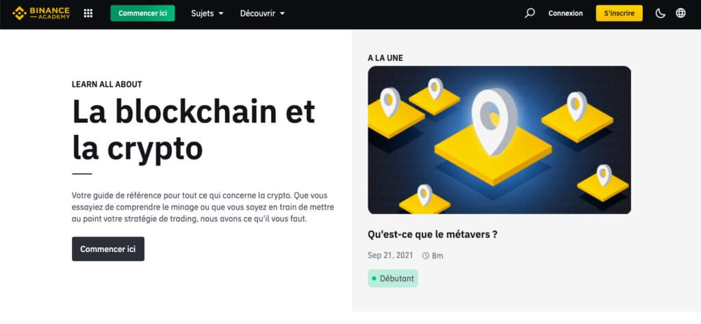Binance avis formation