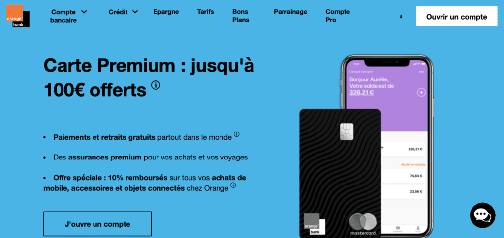 Choisir orange bank prime de bienvenue