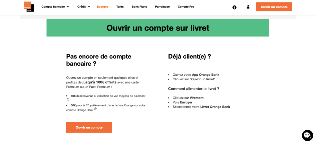 livret d'épargne Orange Bank avis