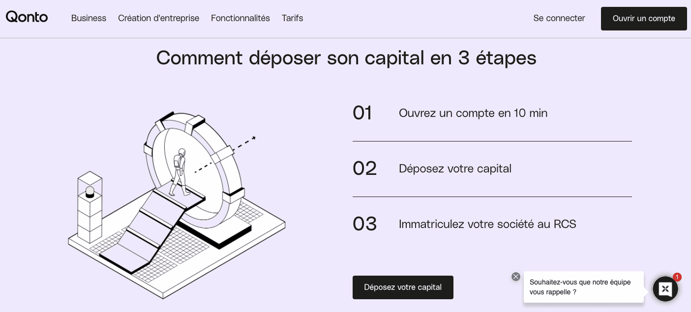 Ouvrir un compte Qonto particulier création entreprise