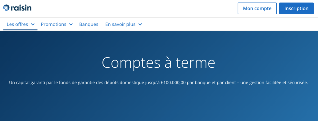Compte à terme Raisin avis