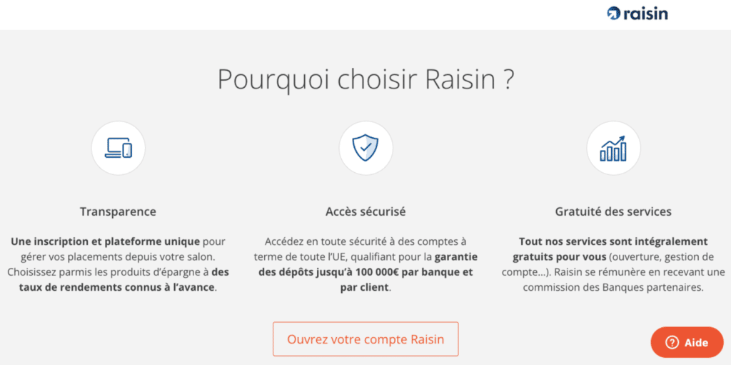 Tarifs raisin avis