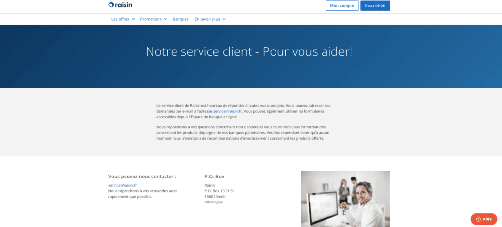 Raisin avis service client