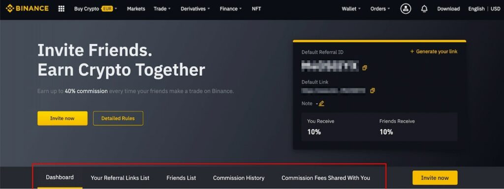 Parrainage Binance bonus