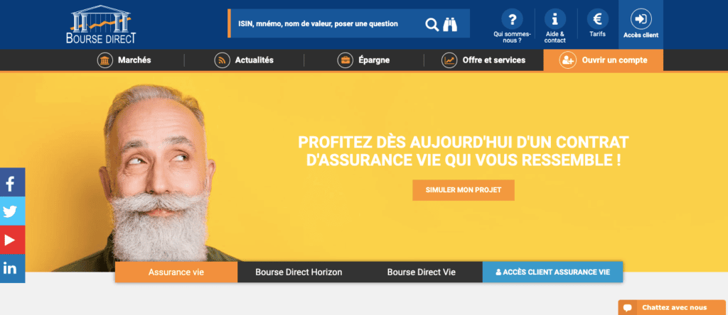 Code promo bourse direct assurance vie