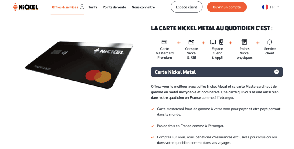 Avantages compte nickel tarifs