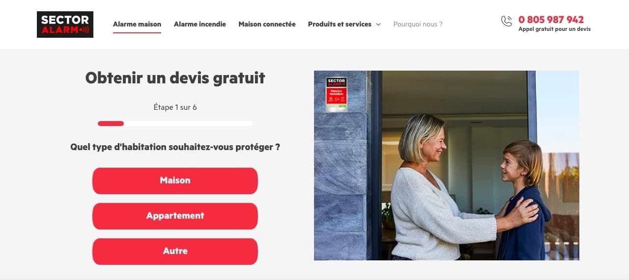prix alarme sector alarm