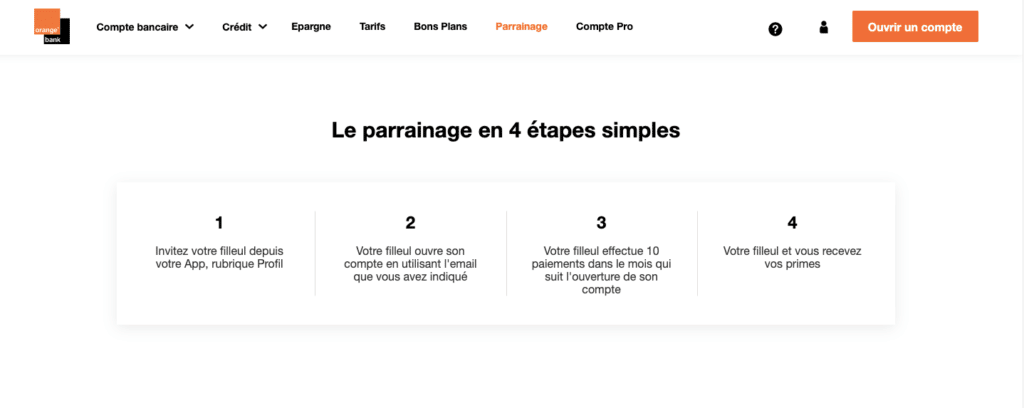 Parrainage orange bank conditions