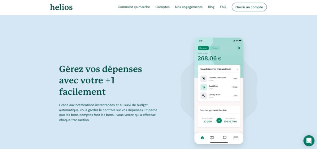 Helios avis application mobile