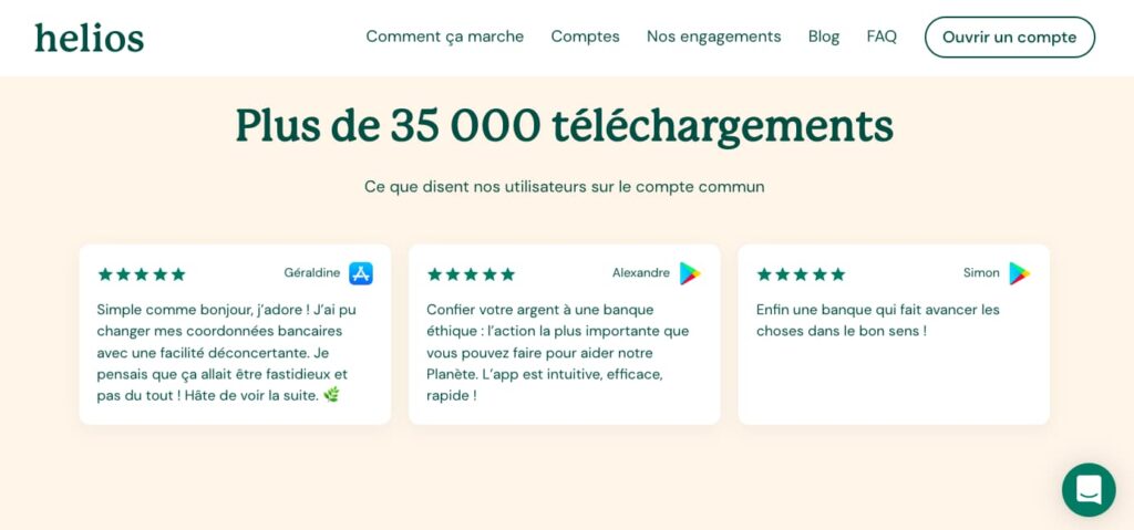 Helios avis clients
