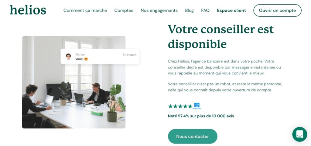 Helios avis service client