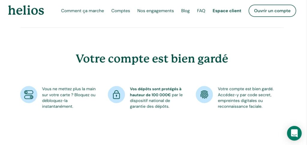 Helios avis sécurité