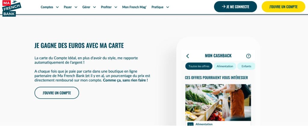Code promo cashback Ma French Bank