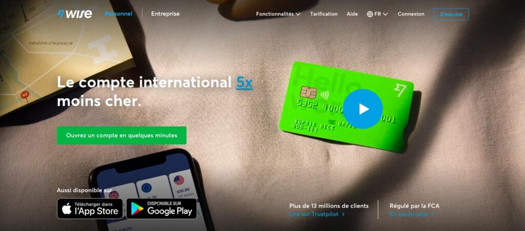 Compte multidevise Wise transferwise