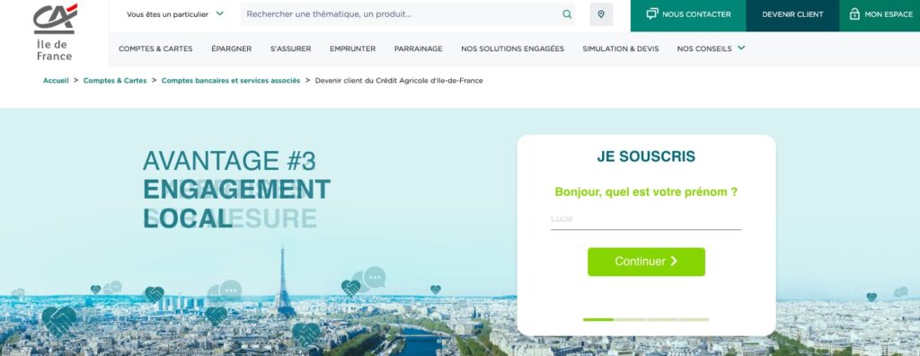 Souscription en ligne Crédit Agricole