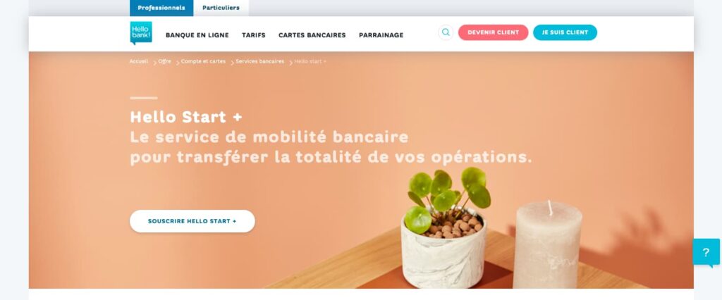 Hello start plus mobilité bancaire