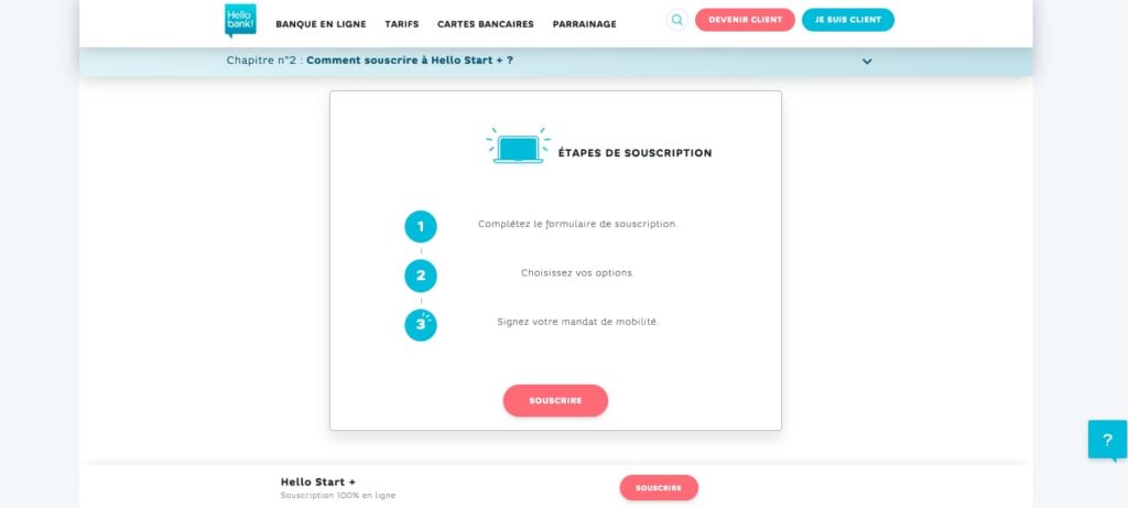 Fonctionnement Hello Start +