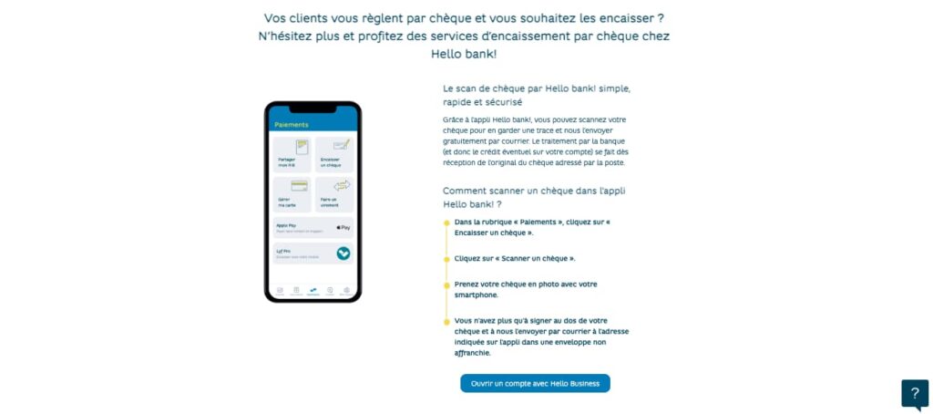 Comment déposer un chèque sur un compte pro
