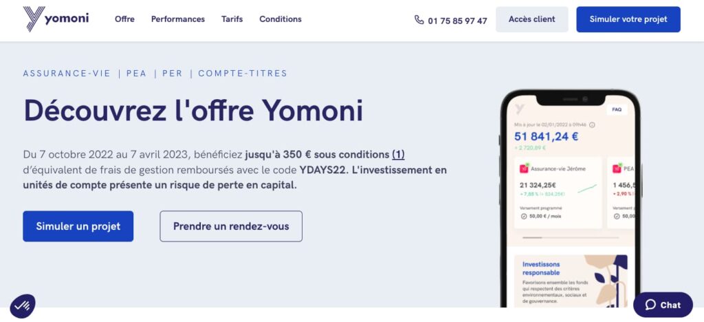 Code promo Yomoni