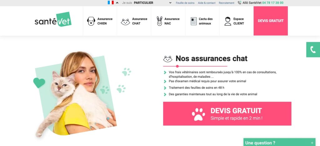 Santevet avis chat assurance