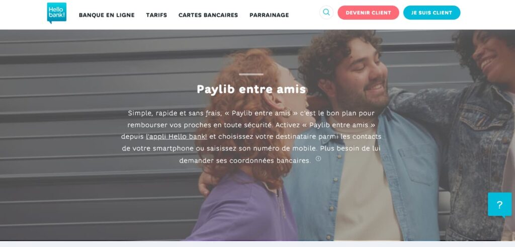 Paylib paiement entre amis Hello bank!