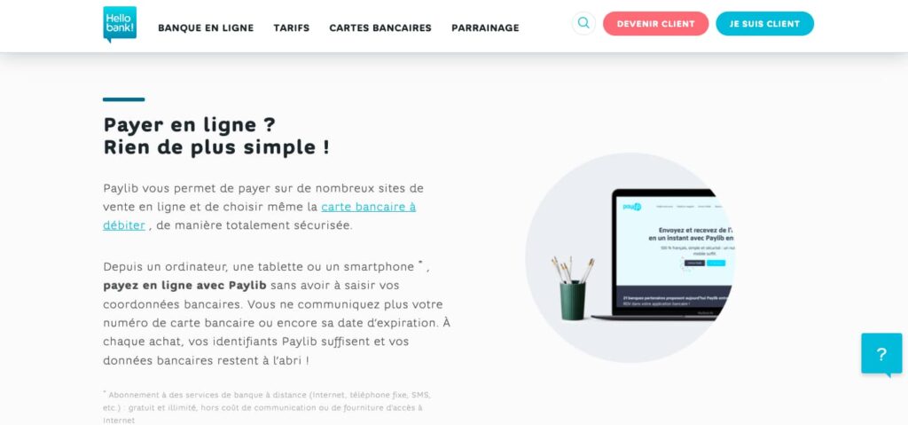 Paylib Hello bank! paiement en ligne