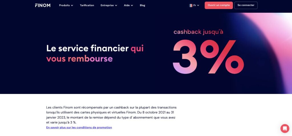 Compte pro cashback Finom