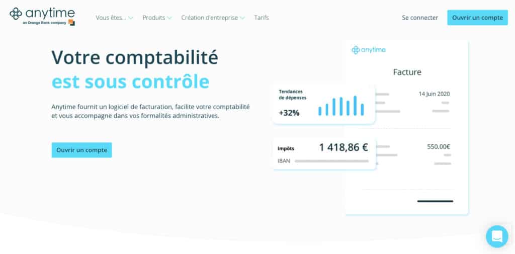 Code promo banque anytime