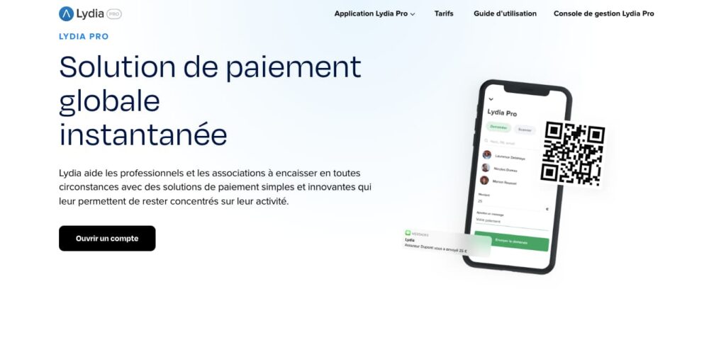Ouvrir un compte lydia pro