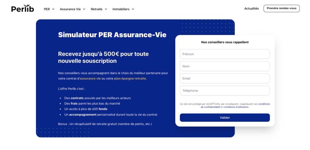 Promotion bienvenue PER