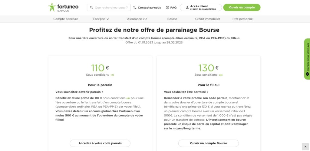 Parrainage fortuneo pea