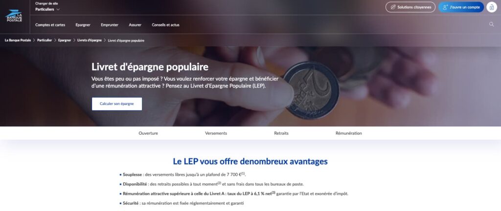 Ouvrir un LEP en ligne