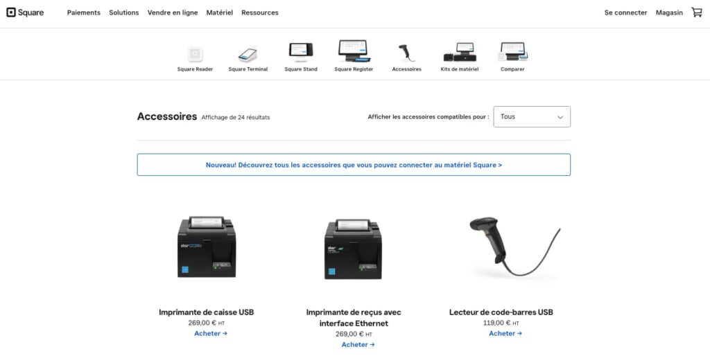 Caisse enregistreuse lecteur code barre