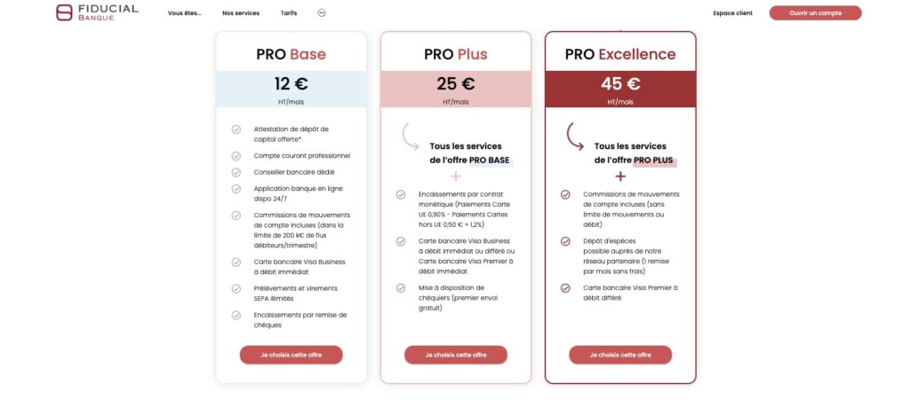 Fiducial banque avis compte pro plus