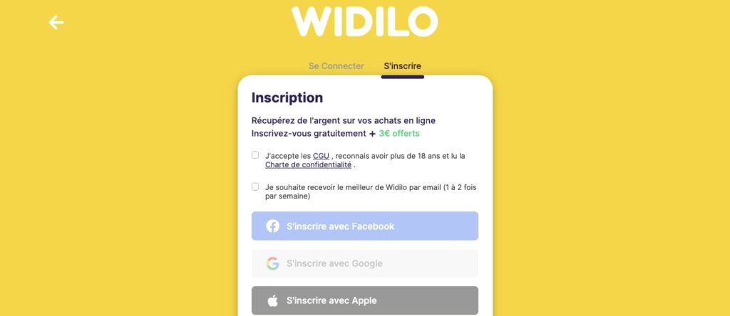 Widilo cashback avis 