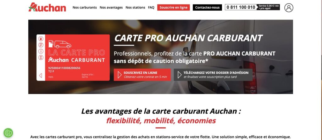 Obtenir une carte carburant pro