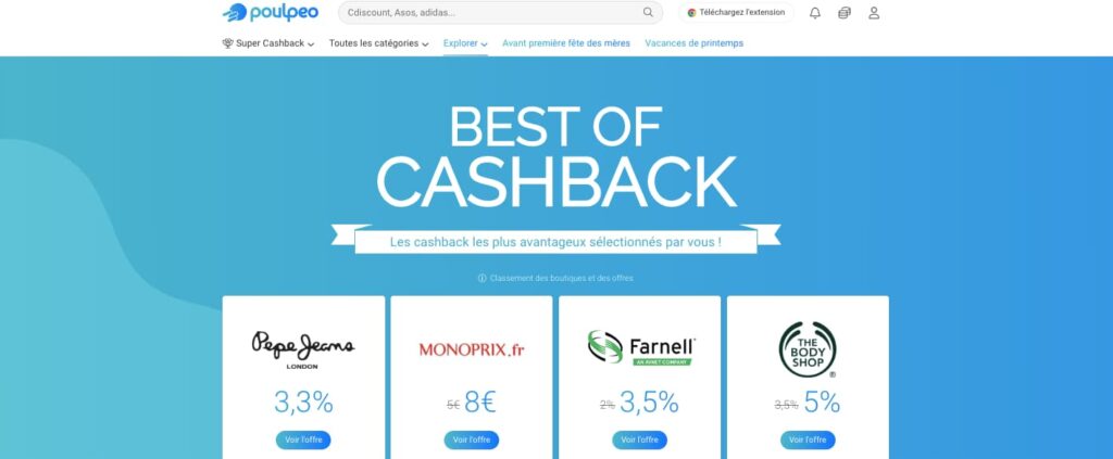 Poulpeo avis cashback