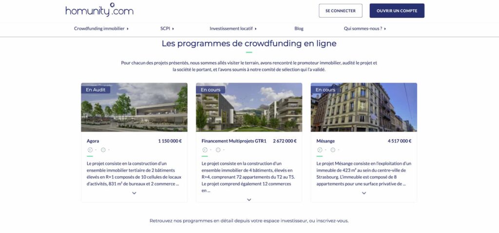 Homunity crowdfunding immobilier avis